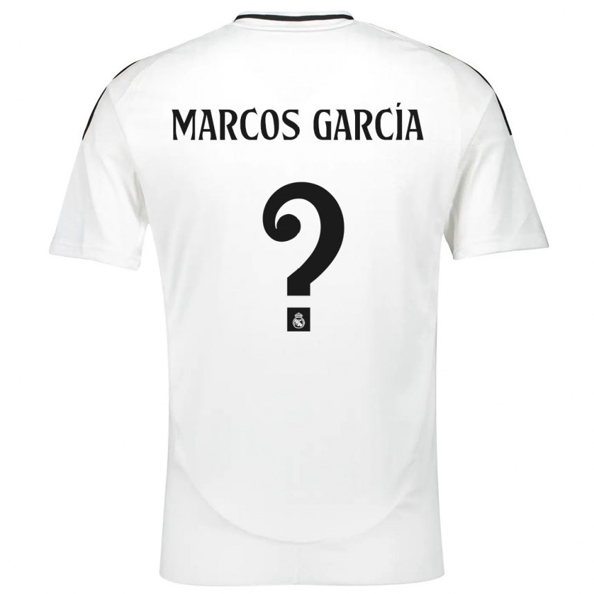 Kids Football Marcos García #0 White Home Jersey 2024/25 T-Shirt Za