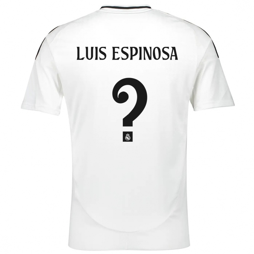 Kids Football José Luis Espinosa #0 White Home Jersey 2024/25 T-Shirt Za