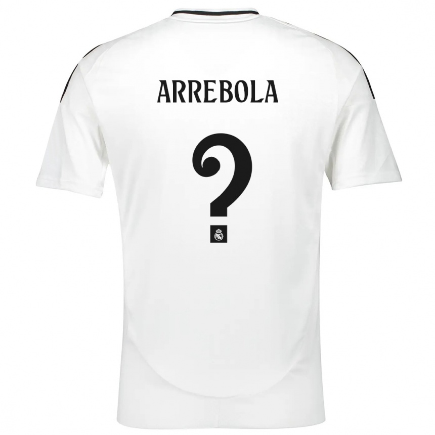 Kids Football Hugo Arrebola #0 White Home Jersey 2024/25 T-Shirt Za