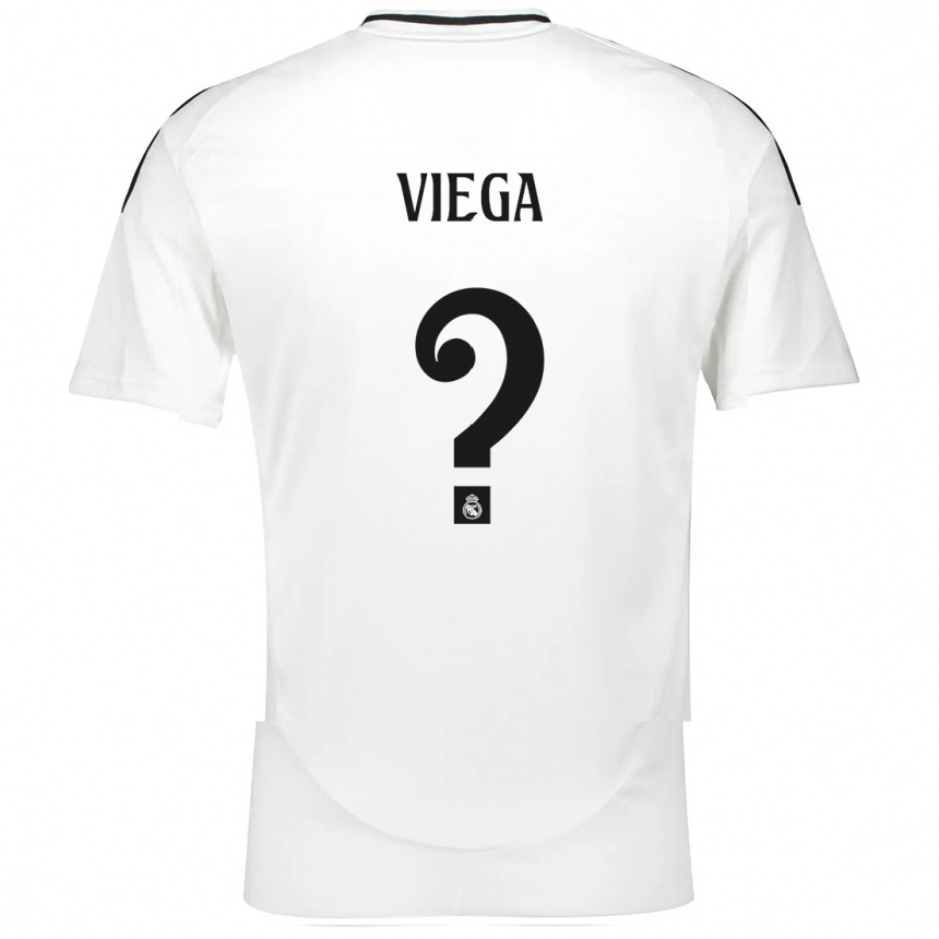 Kids Football Marcos Viega #0 White Home Jersey 2024/25 T-Shirt Za