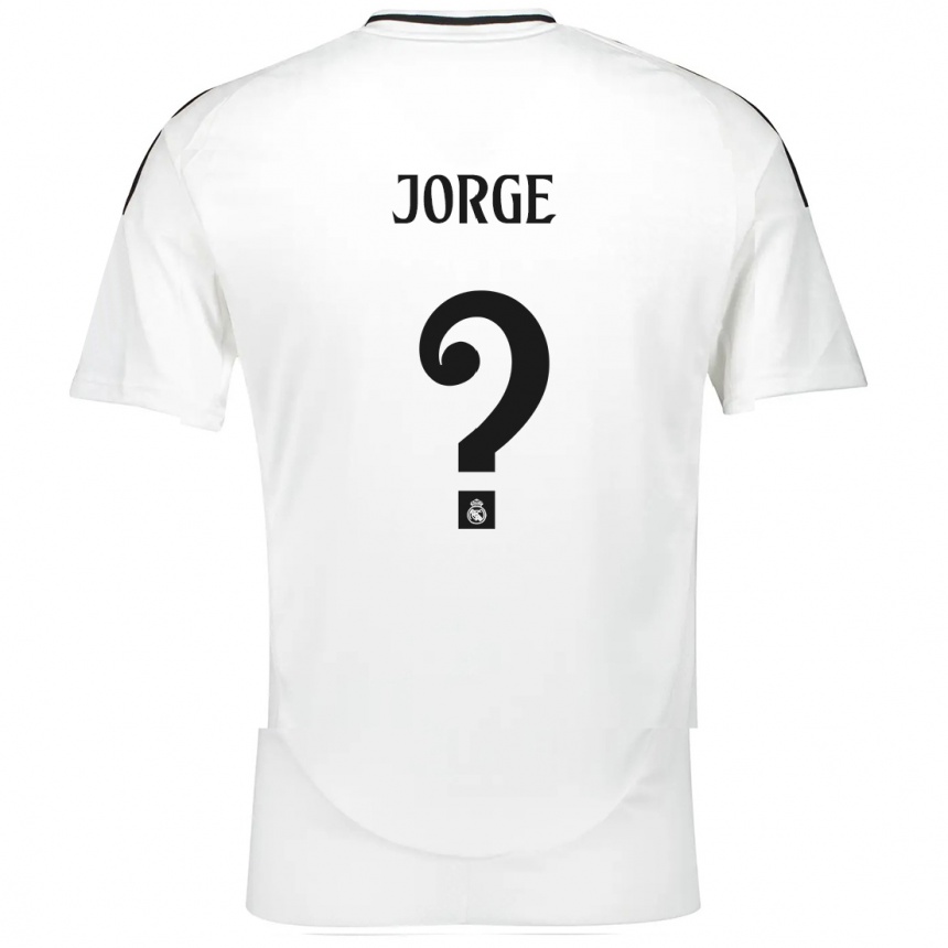 Kids Football Jorge García #0 White Home Jersey 2024/25 T-Shirt Za