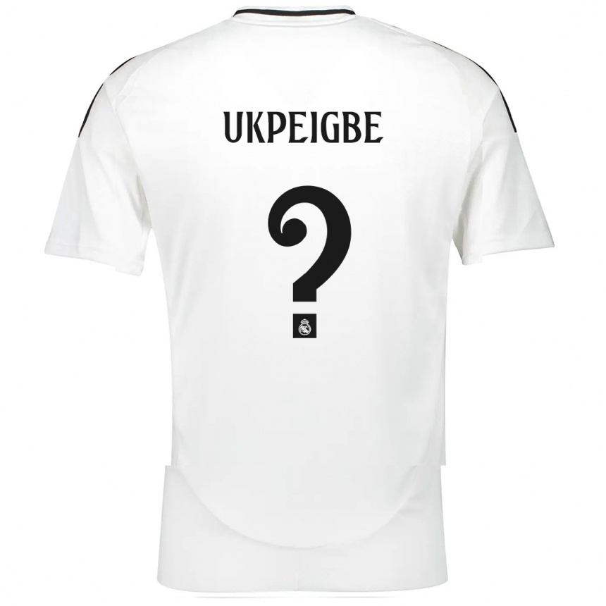 Kids Football Melvin Ukpeigbe #0 White Home Jersey 2024/25 T-Shirt Za