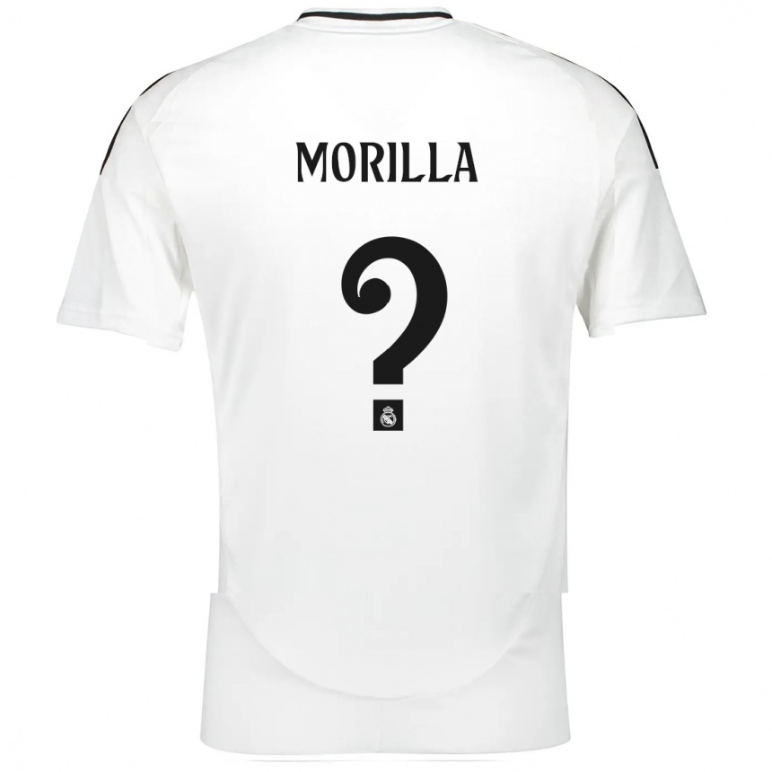 Kids Football Jairo Morilla #0 White Home Jersey 2024/25 T-Shirt Za