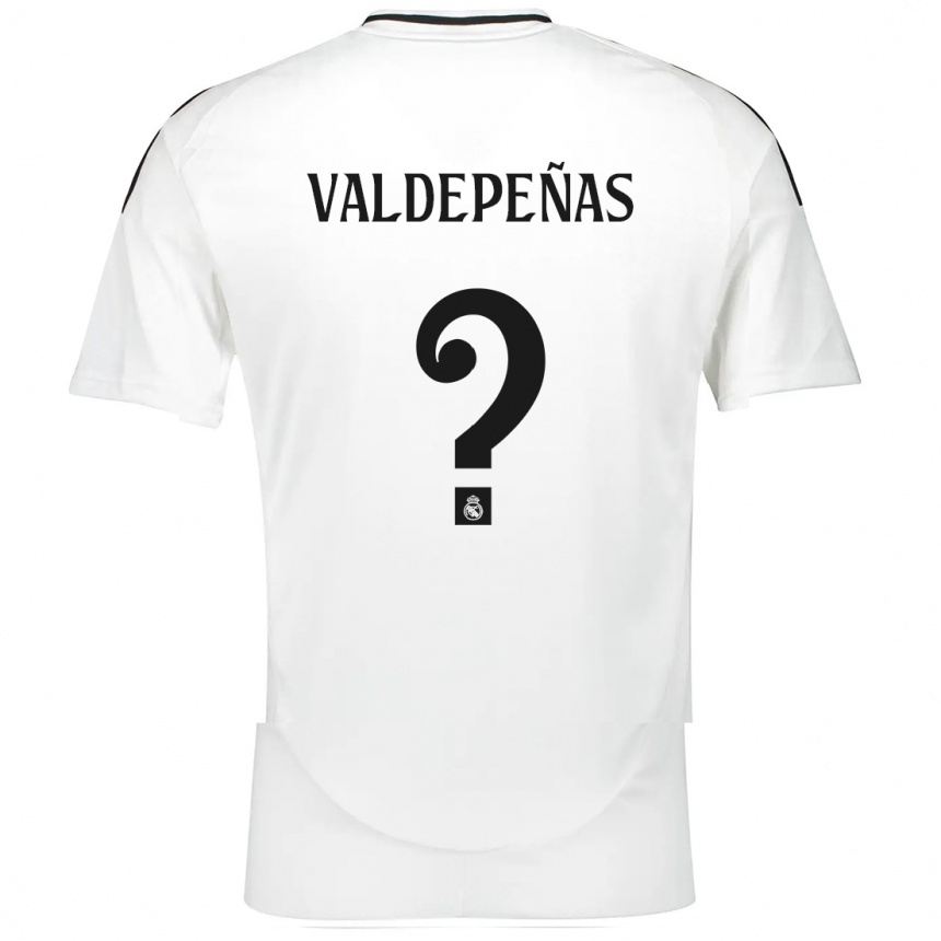 Kids Football Víctor Valdepeñas #0 White Home Jersey 2024/25 T-Shirt Za