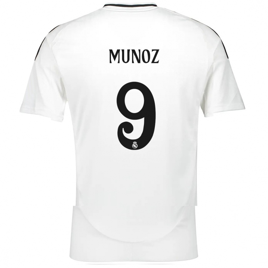 Kids Football Victor Munoz #9 White Home Jersey 2024/25 T-Shirt Za