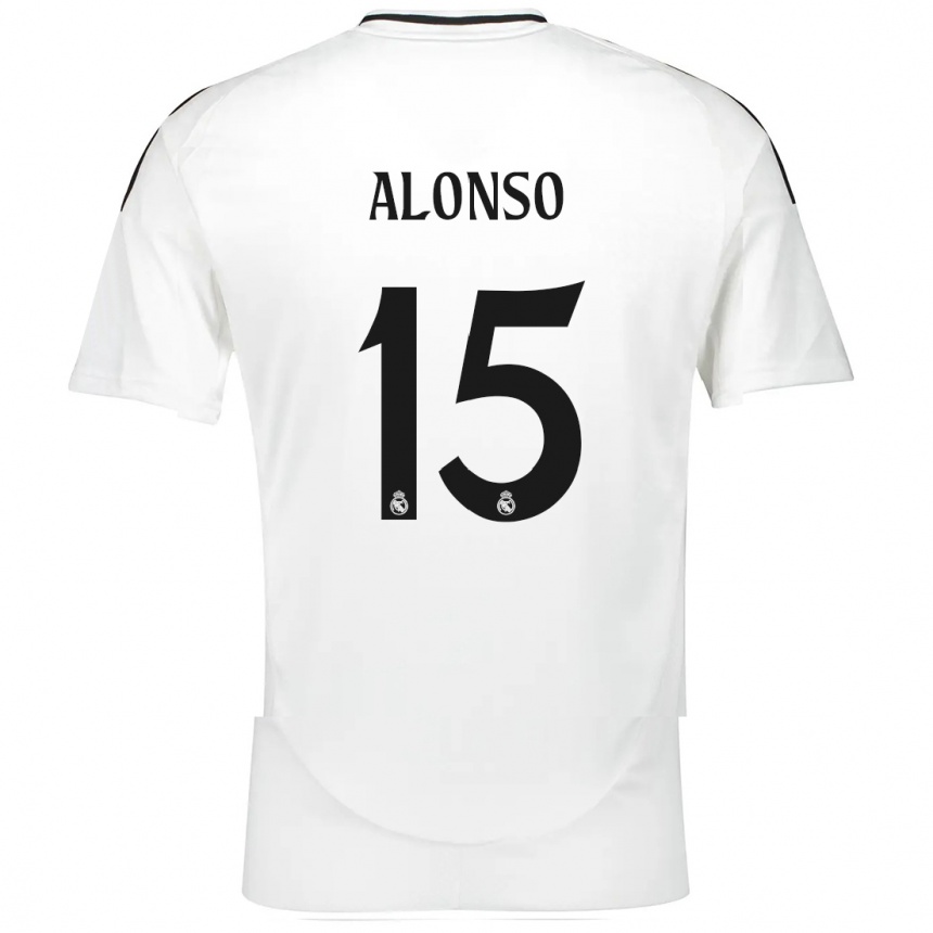 Kids Football Borja Alonso #15 White Home Jersey 2024/25 T-Shirt Za