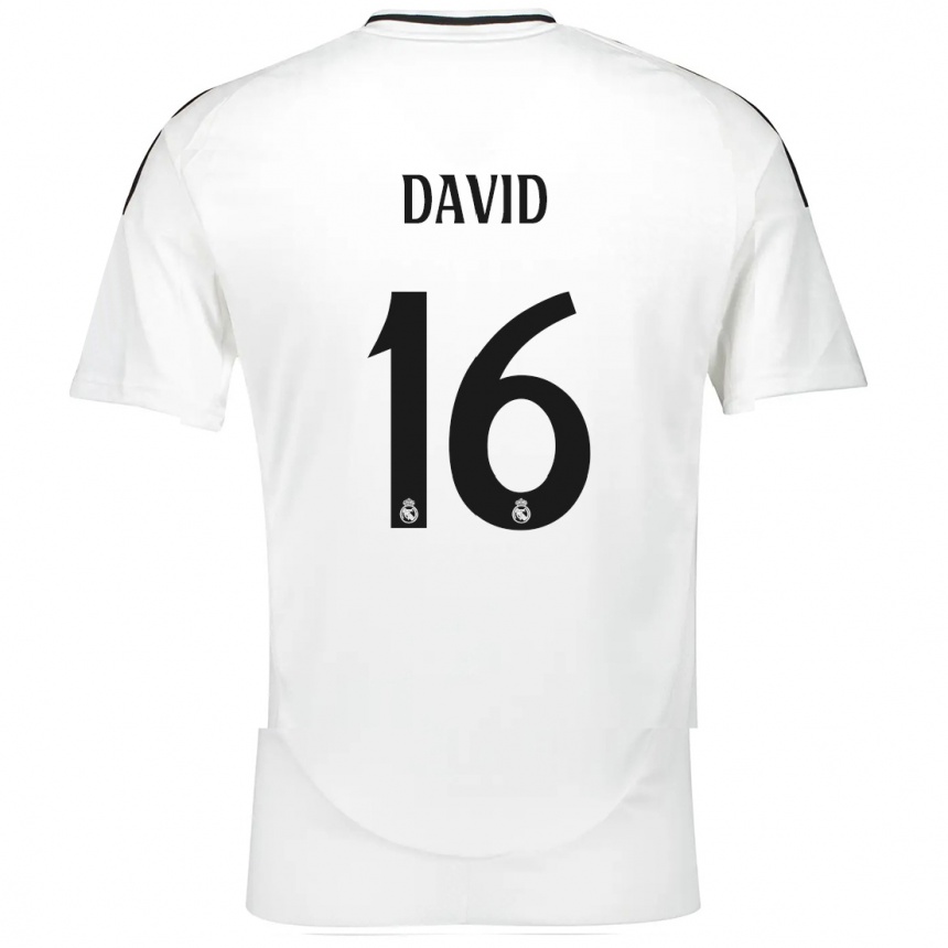 Kids Football Antonio David #16 White Home Jersey 2024/25 T-Shirt Za