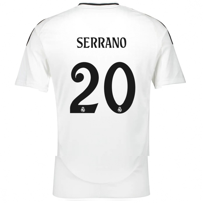 Kids Football Manu Serrano #20 White Home Jersey 2024/25 T-Shirt Za