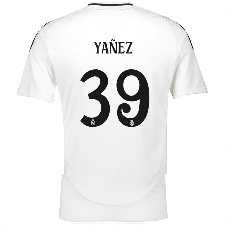 Kids Football Daniel Yañez #39 White Home Jersey 2024/25 T-Shirt Za