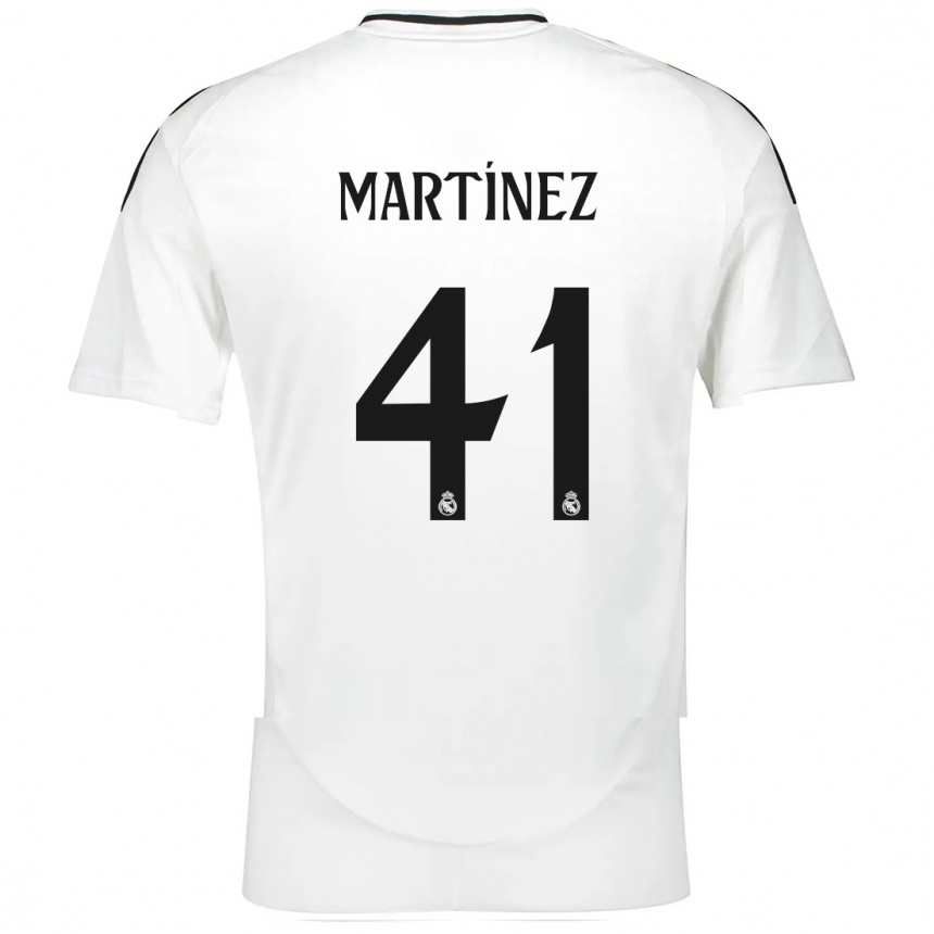 Kids Football Joan Martínez #41 White Home Jersey 2024/25 T-Shirt Za