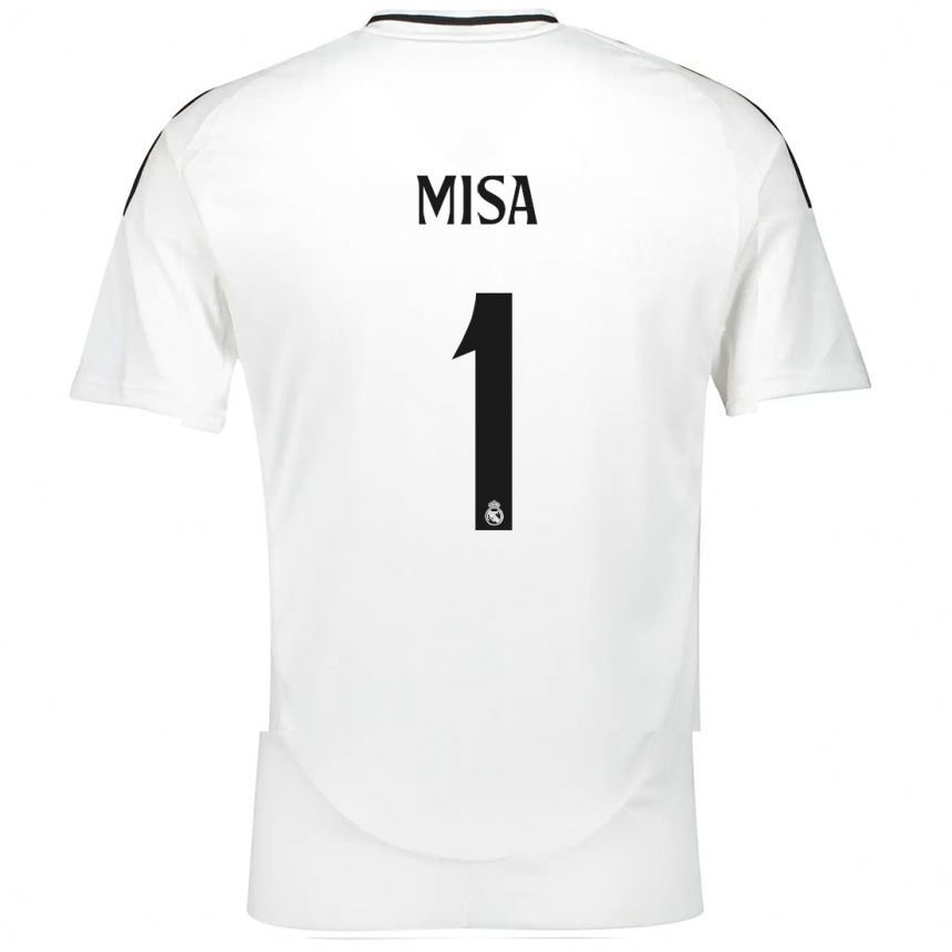 Kids Football Misa Rodríguez #1 White Home Jersey 2024/25 T-Shirt Za