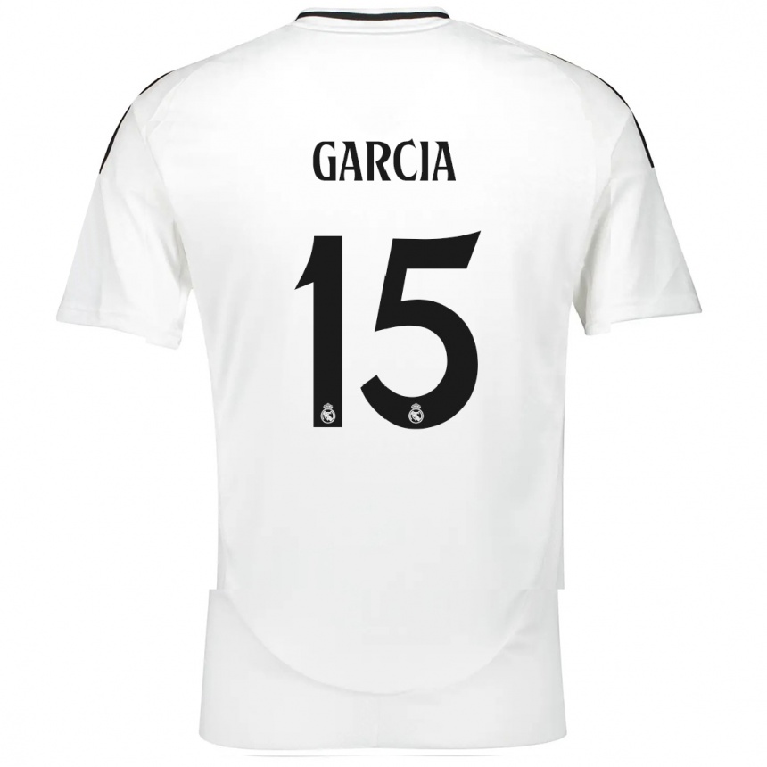 Kids Football Sheila García #15 White Home Jersey 2024/25 T-Shirt Za