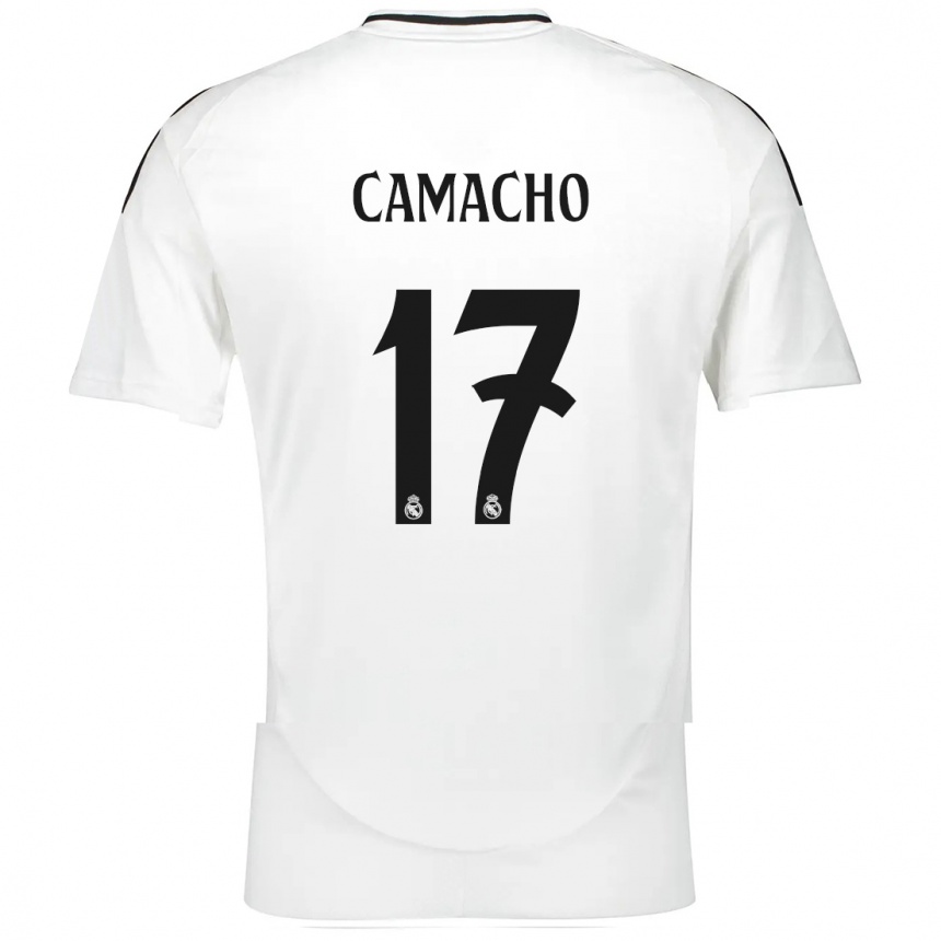 Kids Football Carla Camacho #17 White Home Jersey 2024/25 T-Shirt Za