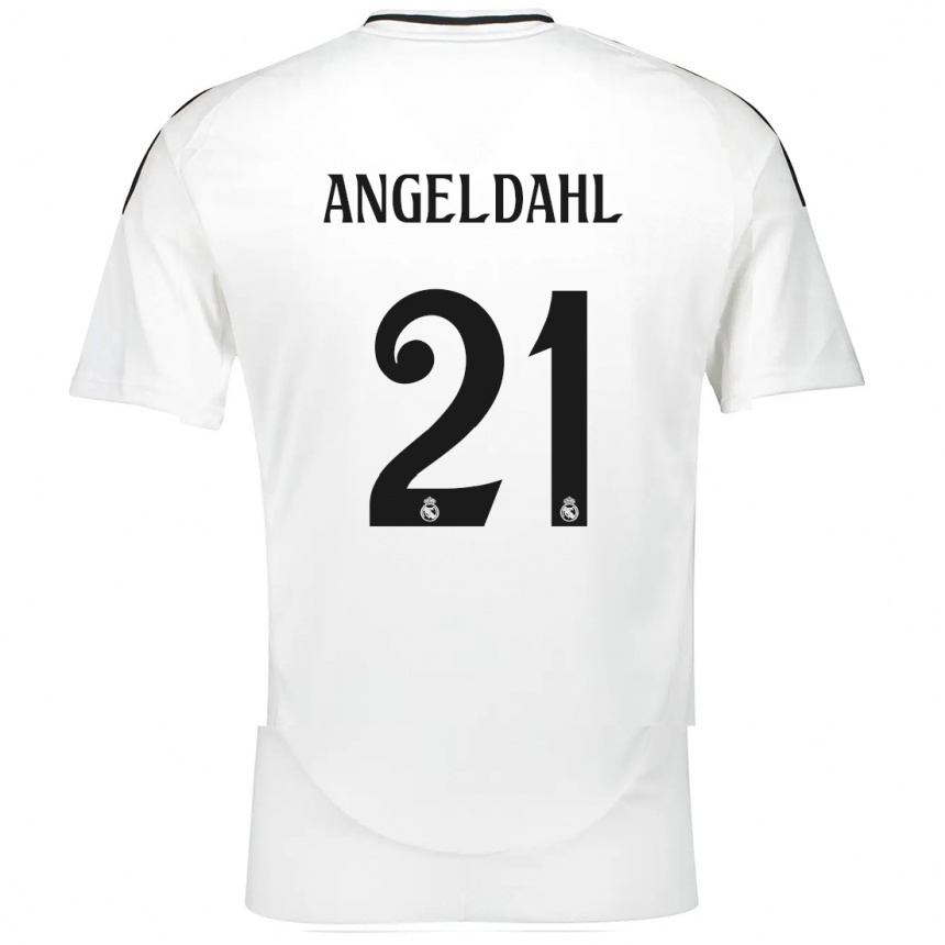 Kids Football Filippa Angeldahl #21 White Home Jersey 2024/25 T-Shirt Za