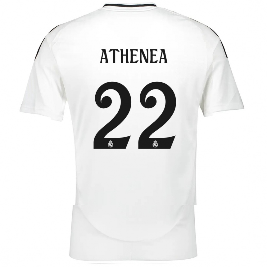 Kids Football Athenea Del Castillo #22 White Home Jersey 2024/25 T-Shirt Za