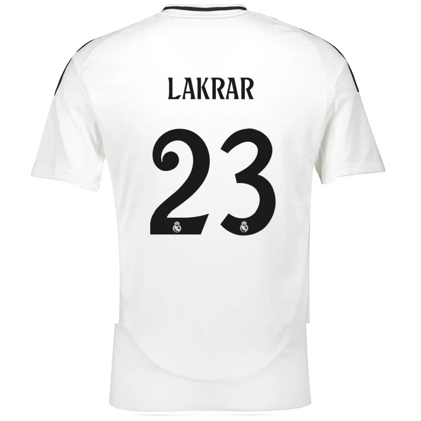 Kids Football Maëlle Lakrar #23 White Home Jersey 2024/25 T-Shirt Za