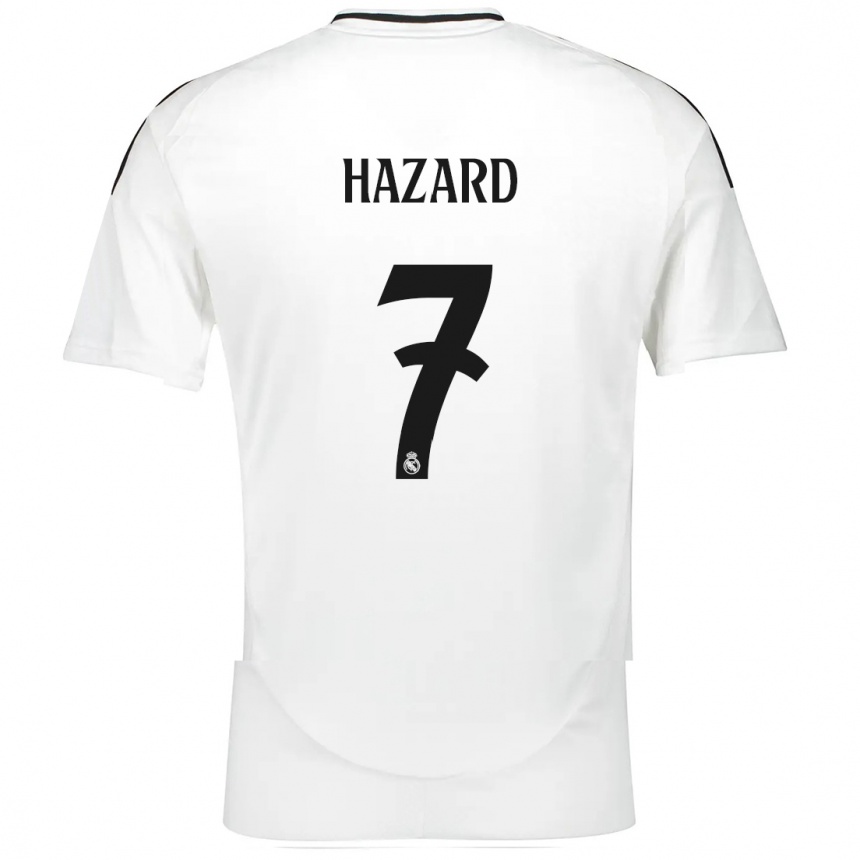 Kids Football Eden Hazard #7 White Home Jersey 2024/25 T-Shirt Za