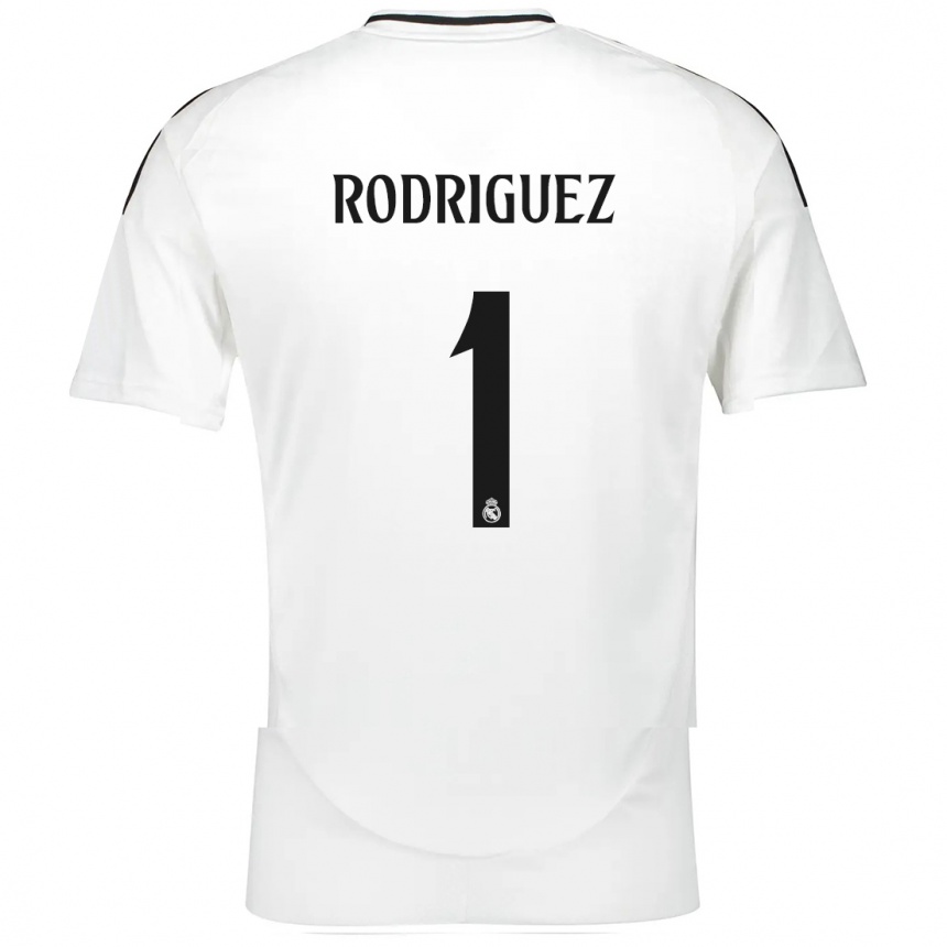 Kids Football Misa Rodriguez #1 White Home Jersey 2024/25 T-Shirt Za