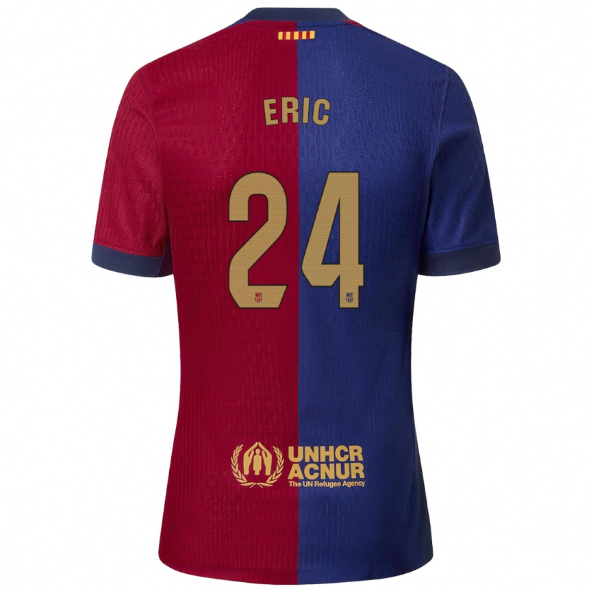 Kids Football Eric Garcia #24 Blue Red Home Jersey 2024/25 T-Shirt Za