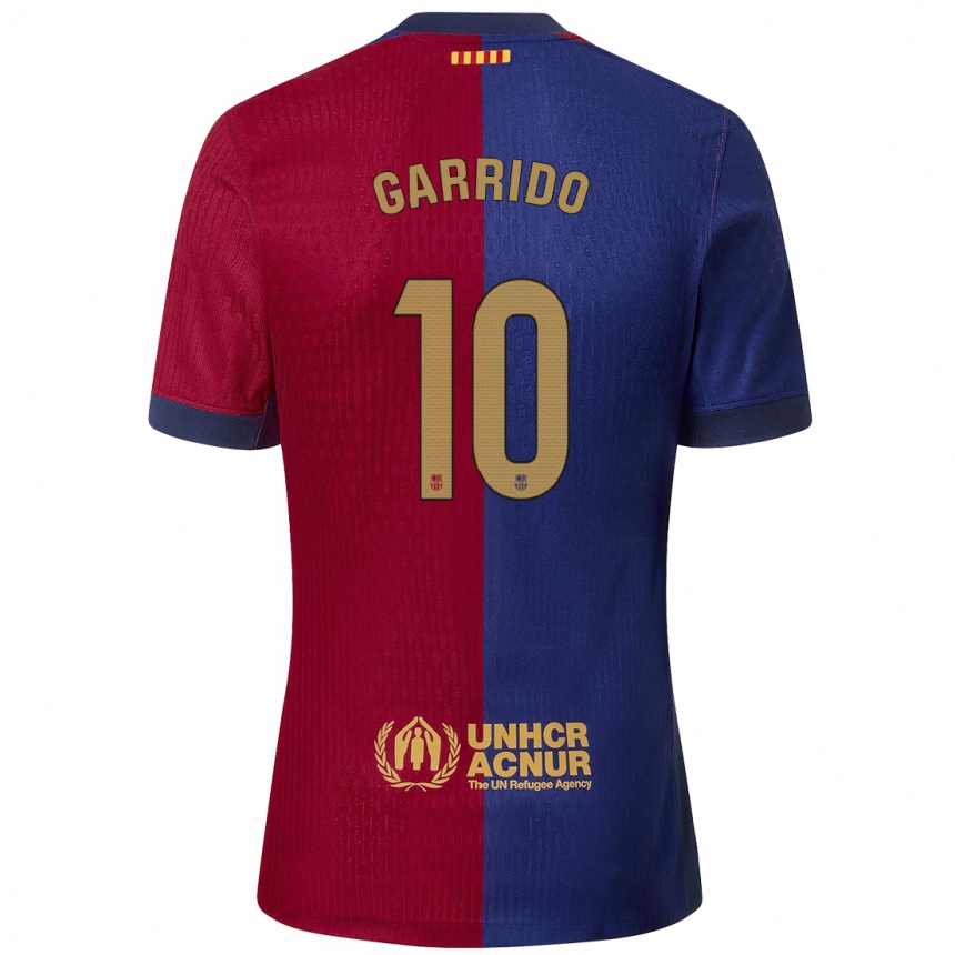 Kids Football Aleix Garrido #10 Blue Red Home Jersey 2024/25 T-Shirt Za