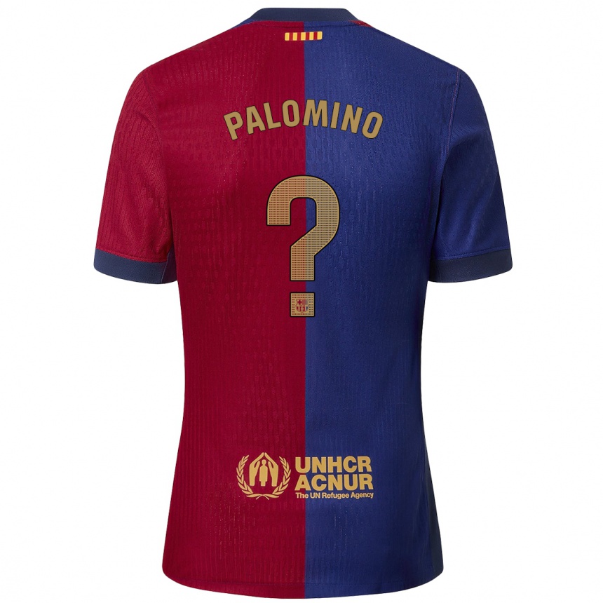 Kids Football Oriol Palomino #0 Blue Red Home Jersey 2024/25 T-Shirt Za