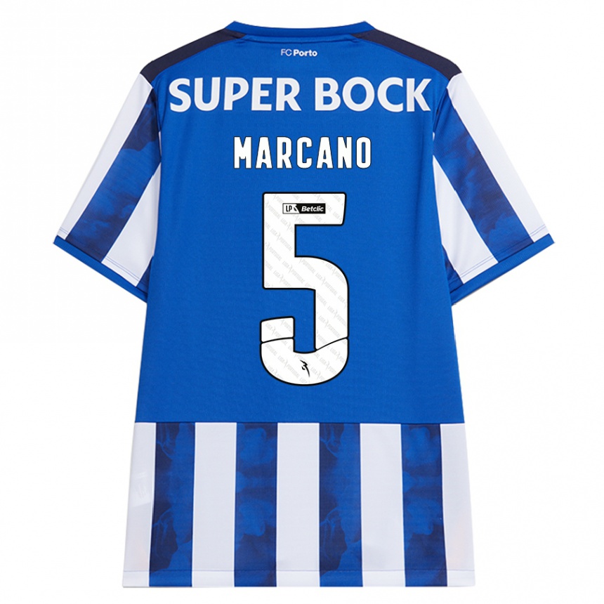 Kids Football Ivan Marcano #5 Blue White Home Jersey 2024/25 T-Shirt Za