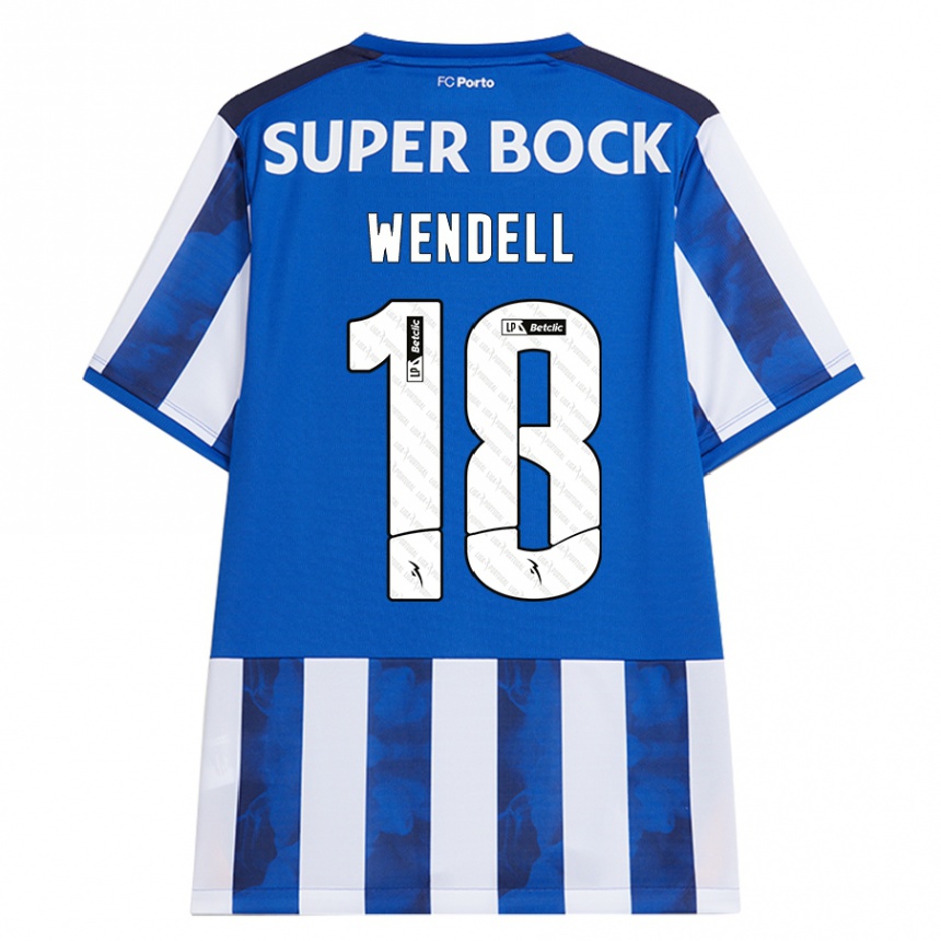 Kids Football Wendell #18 Blue White Home Jersey 2024/25 T-Shirt Za