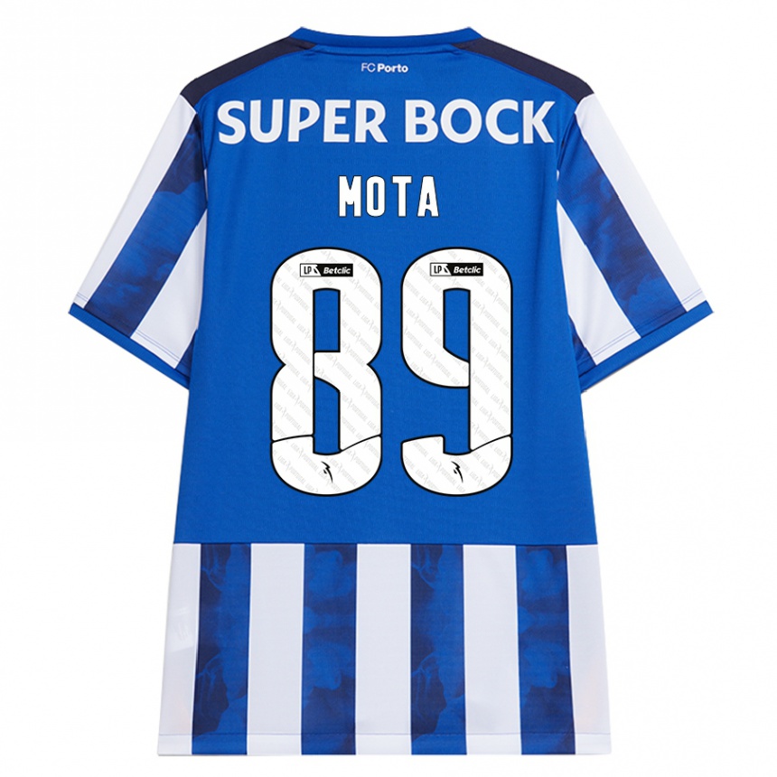 Kids Football Luís Mota #89 Blue White Home Jersey 2024/25 T-Shirt Za