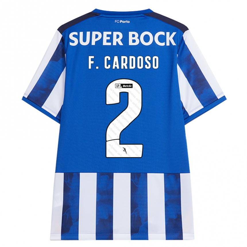 Kids Football Fabio Cardoso #2 Blue White Home Jersey 2024/25 T-Shirt Za