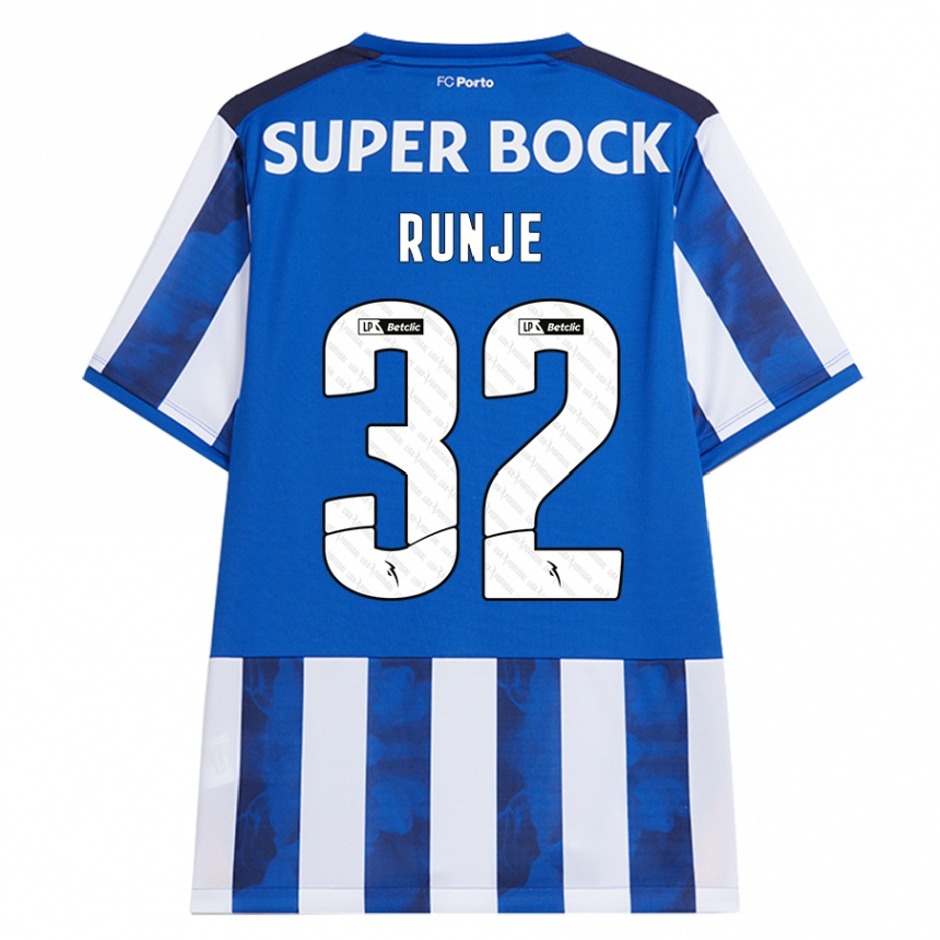 Kids Football Roko Runje #32 Blue White Home Jersey 2024/25 T-Shirt Za