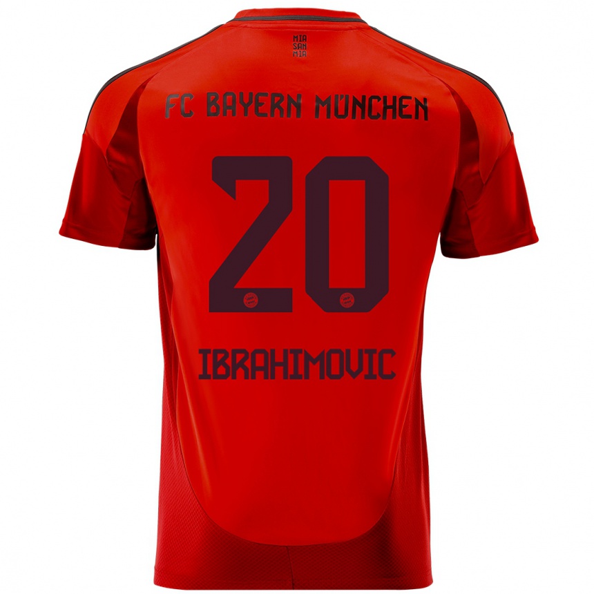 Kids Football Arijon Ibrahimovic #20 Red Home Jersey 2024/25 T-Shirt Za