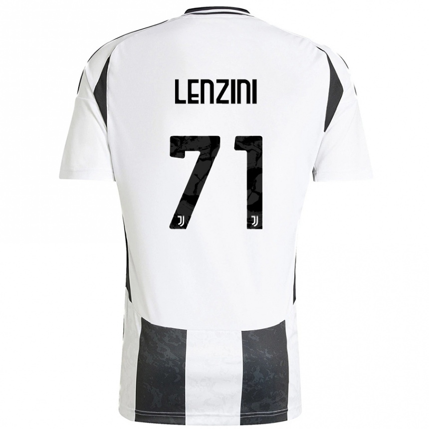 Kids Football Martina Lenzini #71 White Black Home Jersey 2024/25 T-Shirt Za