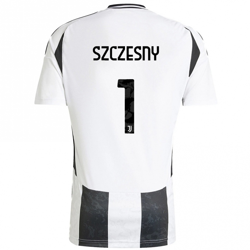 Kids Football Wojciech Szczesny #1 White Black Home Jersey 2024/25 T-Shirt Za