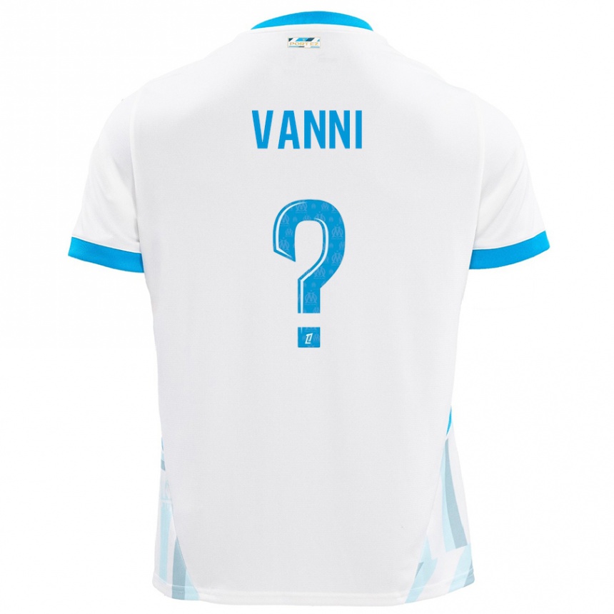 Kids Football Fabio Vanni #0 White Sky Blue Home Jersey 2024/25 T-Shirt Za