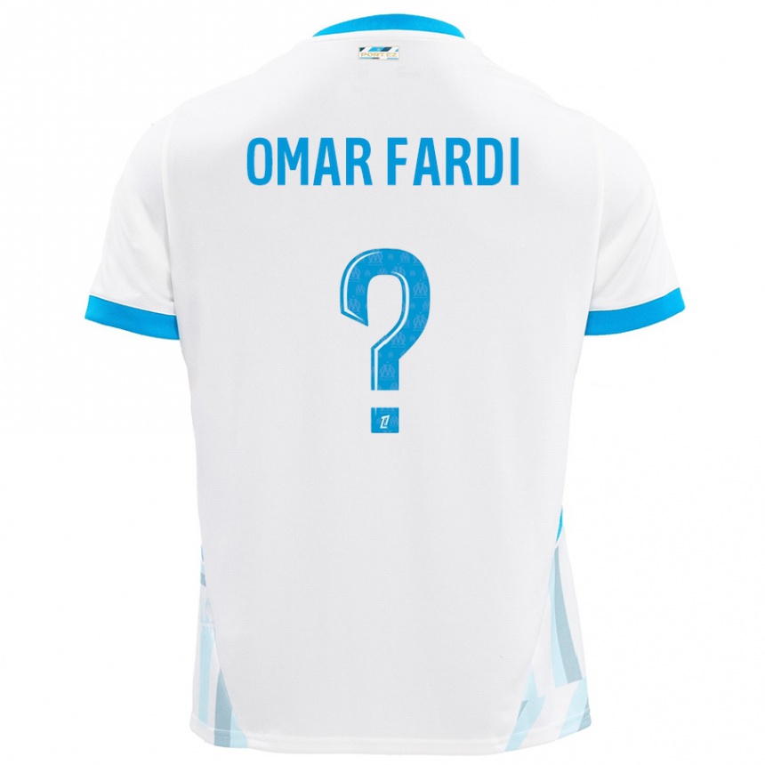 Kids Football El Omar Fardi #0 White Sky Blue Home Jersey 2024/25 T-Shirt Za