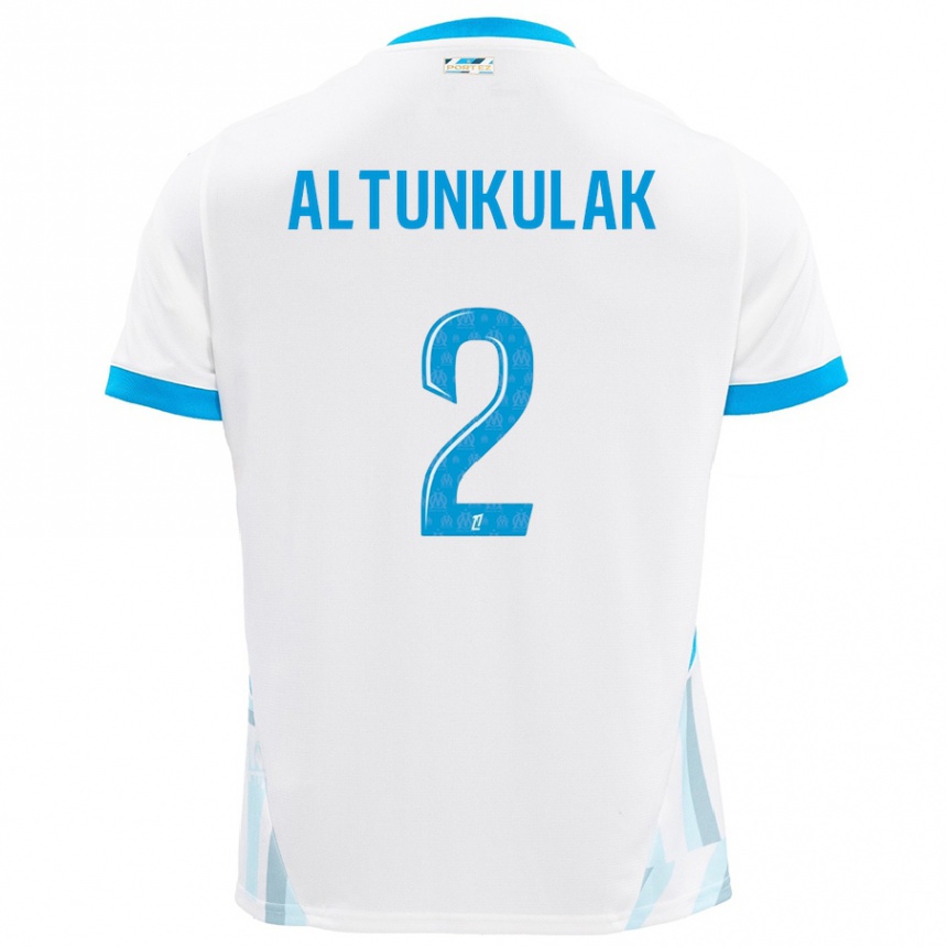 Kids Football Selen Altunkulak #2 White Sky Blue Home Jersey 2024/25 T-Shirt Za