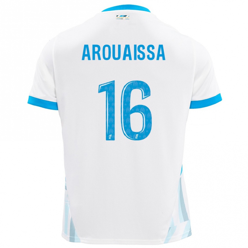 Kids Football Ines Arouaissa #16 White Sky Blue Home Jersey 2024/25 T-Shirt Za