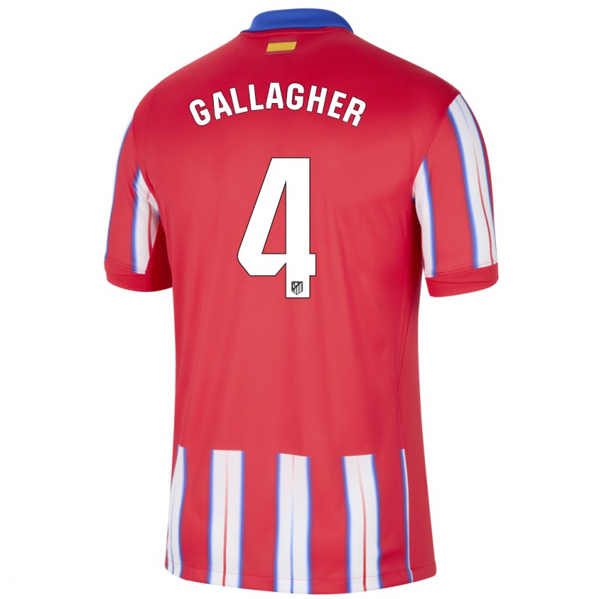 Kids Football Conor Gallagher #4 Red White Blue Home Jersey 2024/25 T-Shirt Za