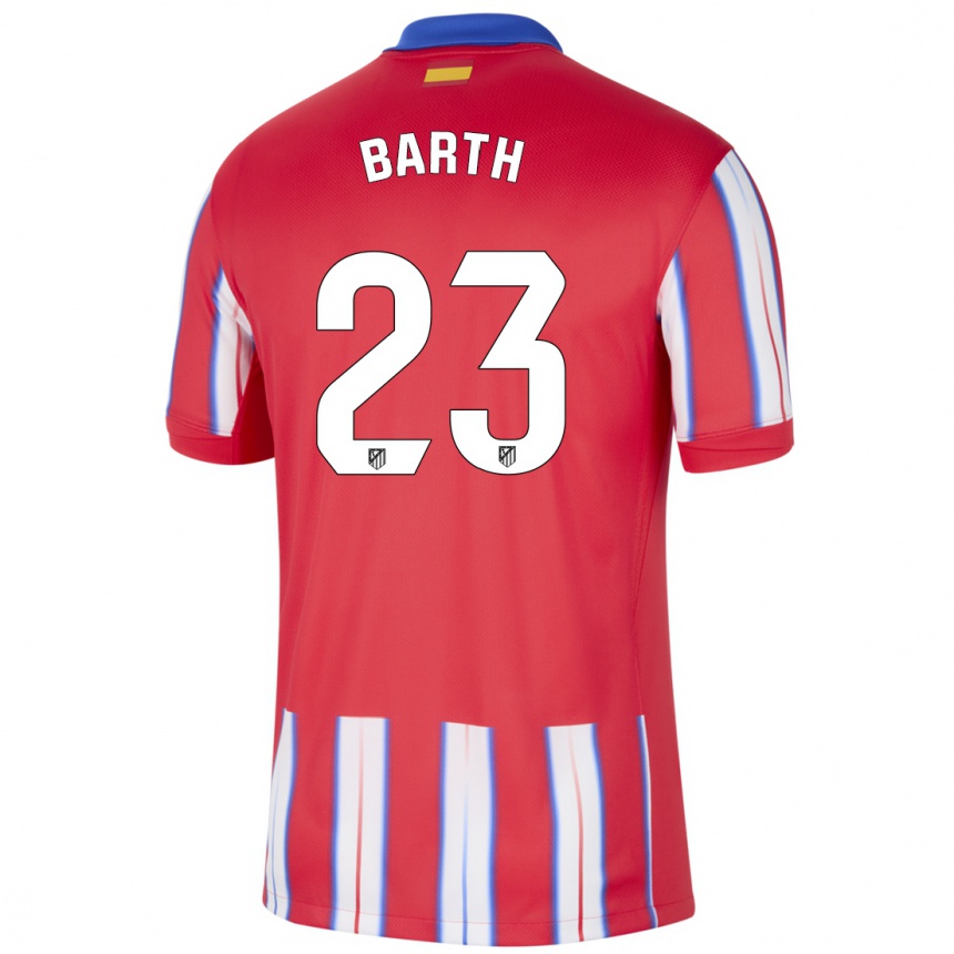 Kids Football Merle Barth #23 Red White Blue Home Jersey 2024/25 T-Shirt Za