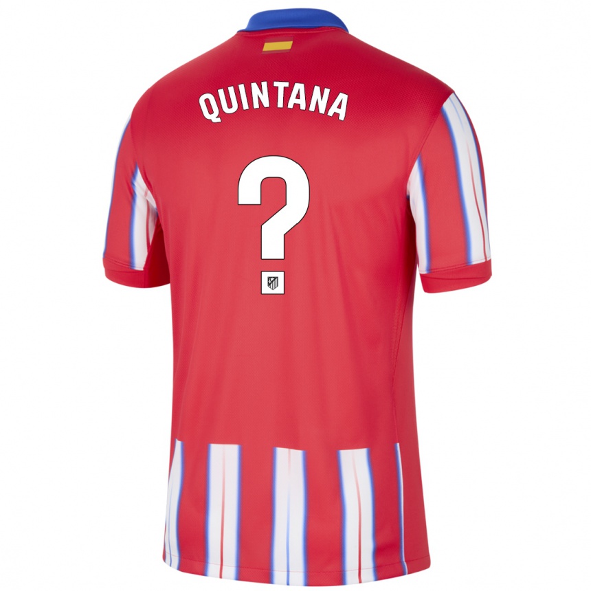 Kids Football Nacho Quintana #0 Red White Blue Home Jersey 2024/25 T-Shirt Za