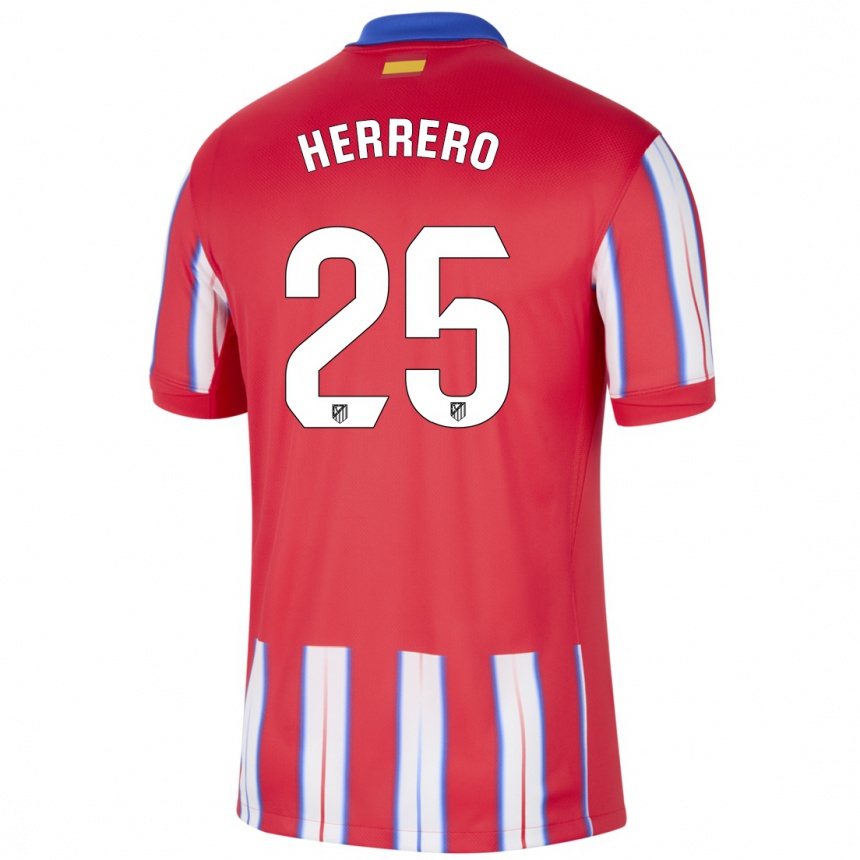 Kids Football Alex Herrero #25 Red White Blue Home Jersey 2024/25 T-Shirt Za