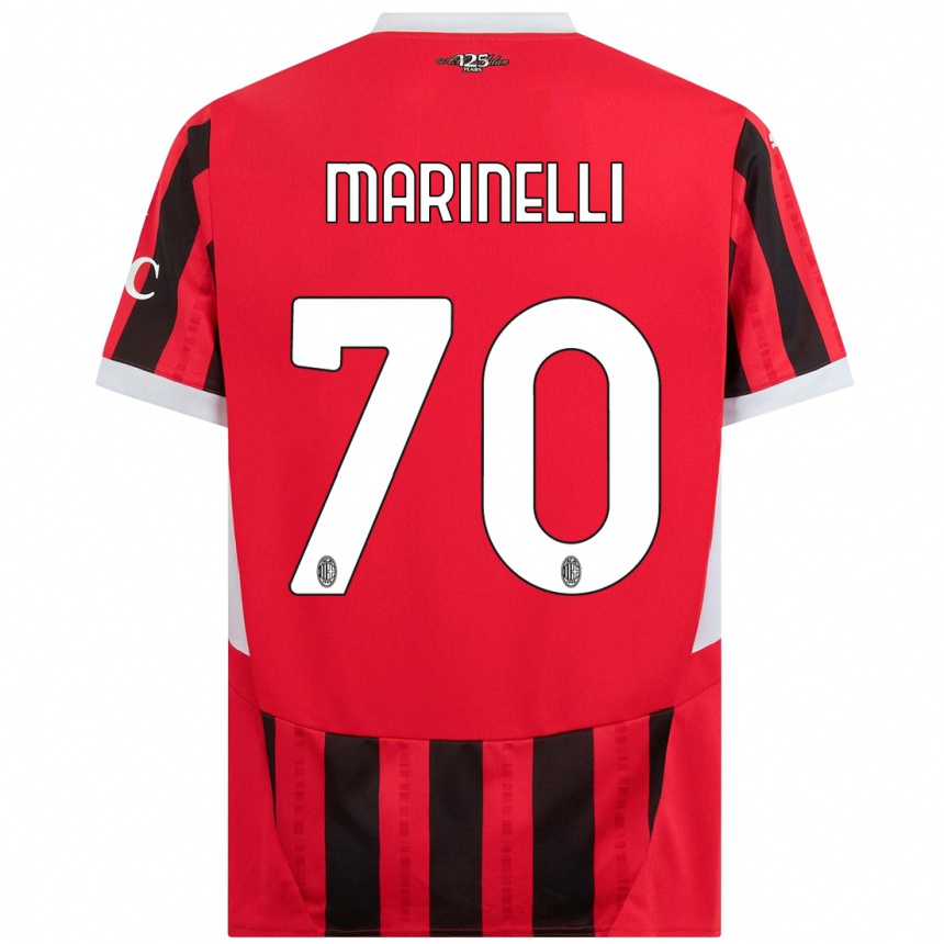 Kids Football Gloria Marinelli #70 Red Black Home Jersey 2024/25 T-Shirt Za