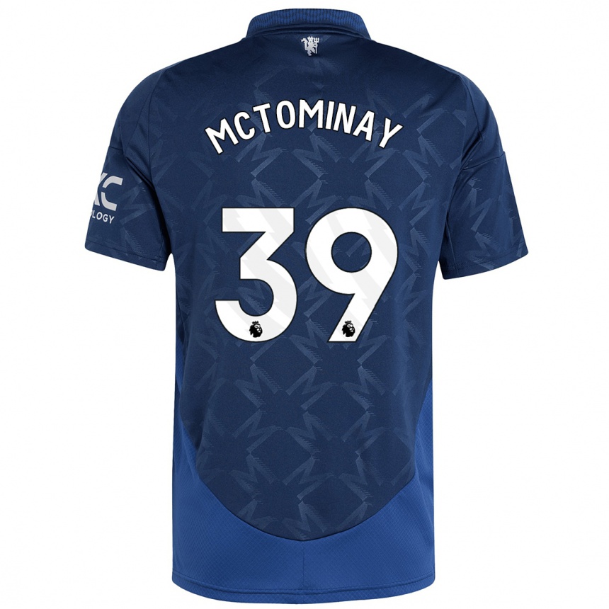 Kids Football Scott Mctominay #39 Indigo Away Jersey 2024/25 T-Shirt Za