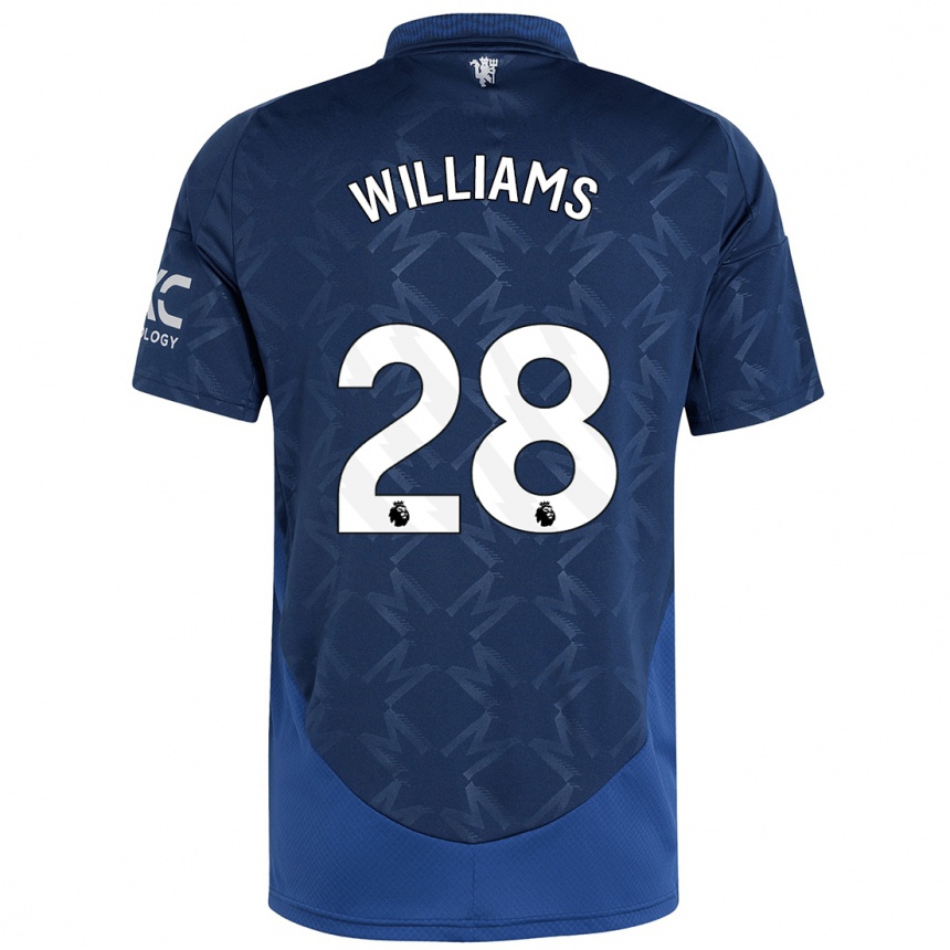 Kids Football Rachel Williams #28 Indigo Away Jersey 2024/25 T-Shirt Za