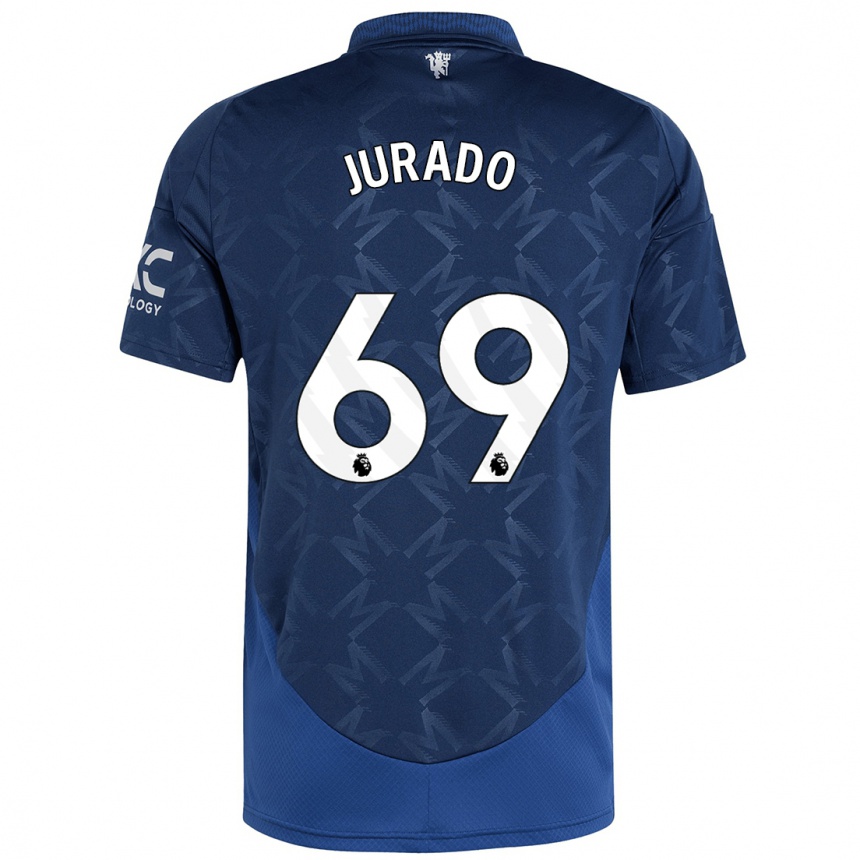 Kids Football Marc Jurado #69 Indigo Away Jersey 2024/25 T-Shirt Za