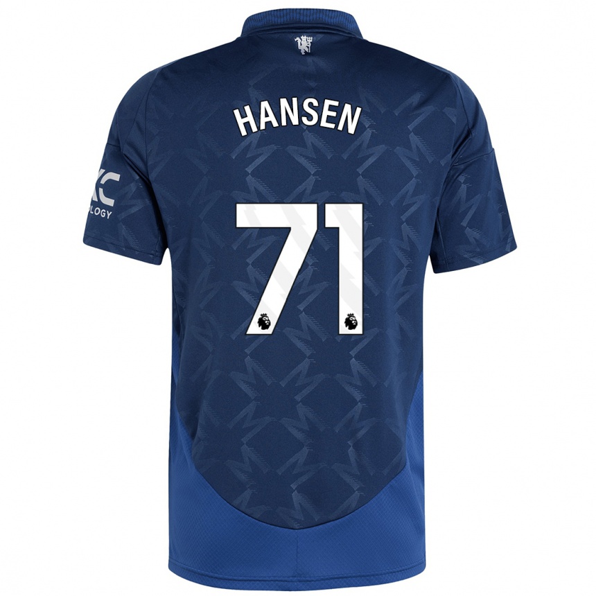 Kids Football Isak Hansen-Aaroen #71 Indigo Away Jersey 2024/25 T-Shirt Za