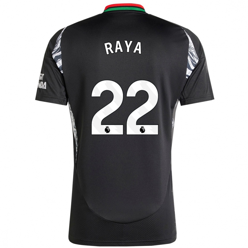 Kids Football David Raya #22 Black Away Jersey 2024/25 T-Shirt Za