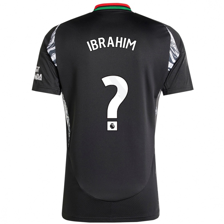 Kids Football Bradley Ibrahim #0 Black Away Jersey 2024/25 T-Shirt Za