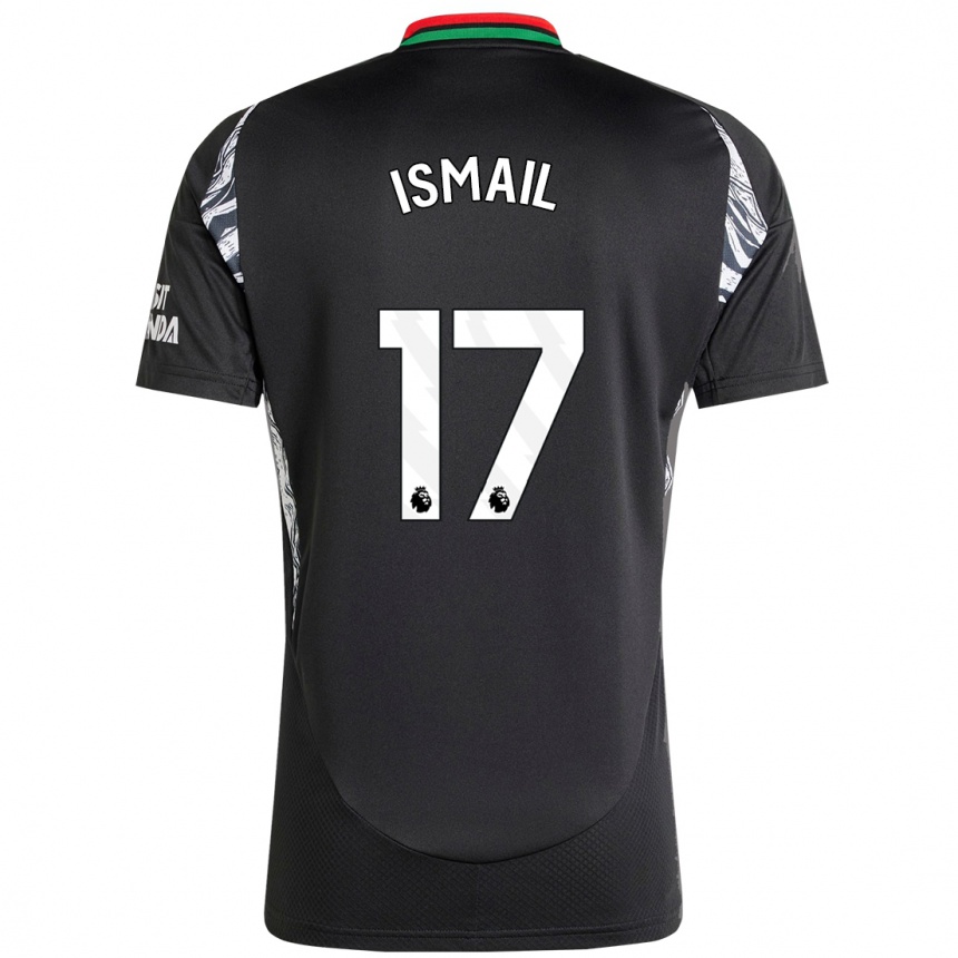 Kids Football Cam'ron Ismail #17 Black Away Jersey 2024/25 T-Shirt Za