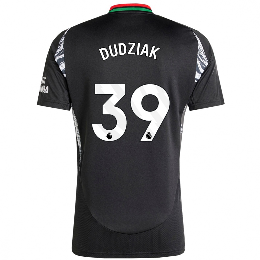 Kids Football Harrison Dudziak #39 Black Away Jersey 2024/25 T-Shirt Za